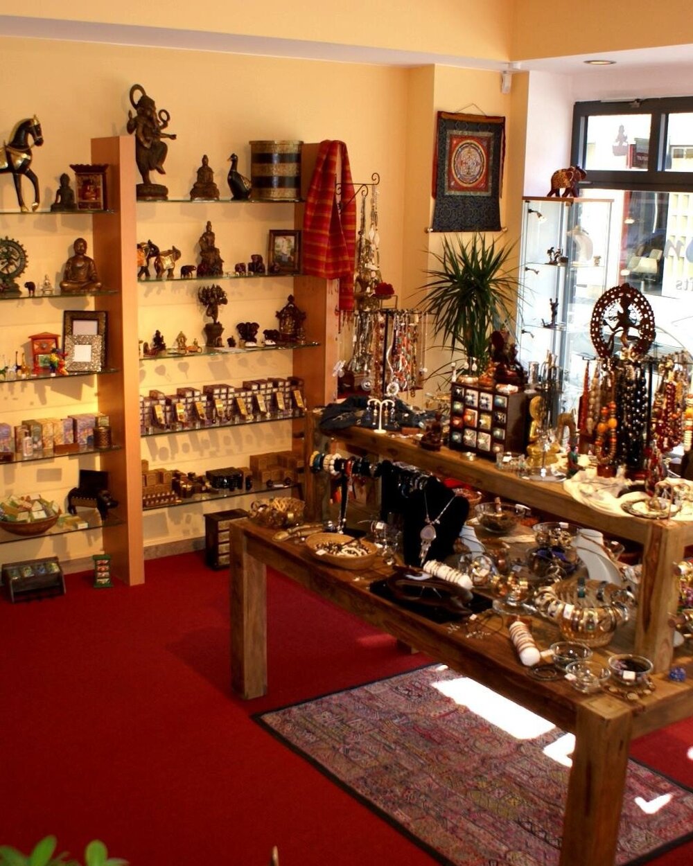 A rocketship in space.